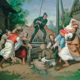 Міхай Мункачі: Великоднє обливання (1865)