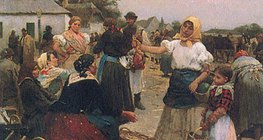 Лайош Деак-Ебнер - Пташиний ринок (1885)