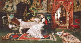 Міхай Мункачі: Паризький інтер'єр (1877)