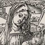 Альбрехт Дюрер: Святе сімейство з трьома зайцями (1497, Ренесанс, фрагмент)