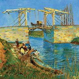 Ван Гог: Міст Ланглуа в Арлі з прачками (1888, Постімпресіонізм)