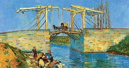 Ван Гог: Міст Ланглуа в Арлі з прачками (1888, Постімпресіонізм)