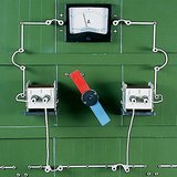 Індукція змінного струму, обертання магніту і зафіксованої котушки, а також його вимірювання амперметром