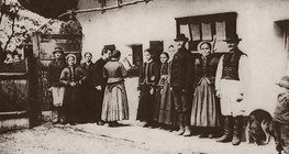 Бела Барток збирає народні пісні з фонографом (Дараж, округ Нітра)