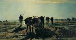 Тройон: Пейзаж з худобою (1852, Реалізм)
