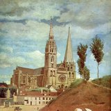 Коро: Шартрський собор (1830, Реалізм)