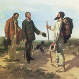 Густав Курбе: Зустріч або "Бонжур, мсьє Курбе" (1854, Реалізм)