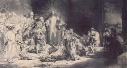 Рембрандт: Маленькі діти, принесені до Ісуса (1647-1649, Бароко)