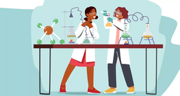 В лабораторії