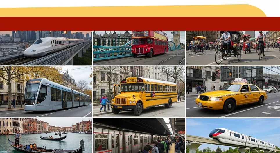 Los medios de transporte público