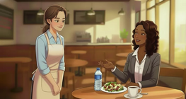 At a café/restaurant