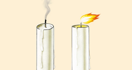Re-lighting a candle