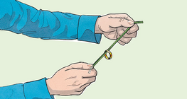 The ring climbs up the slope