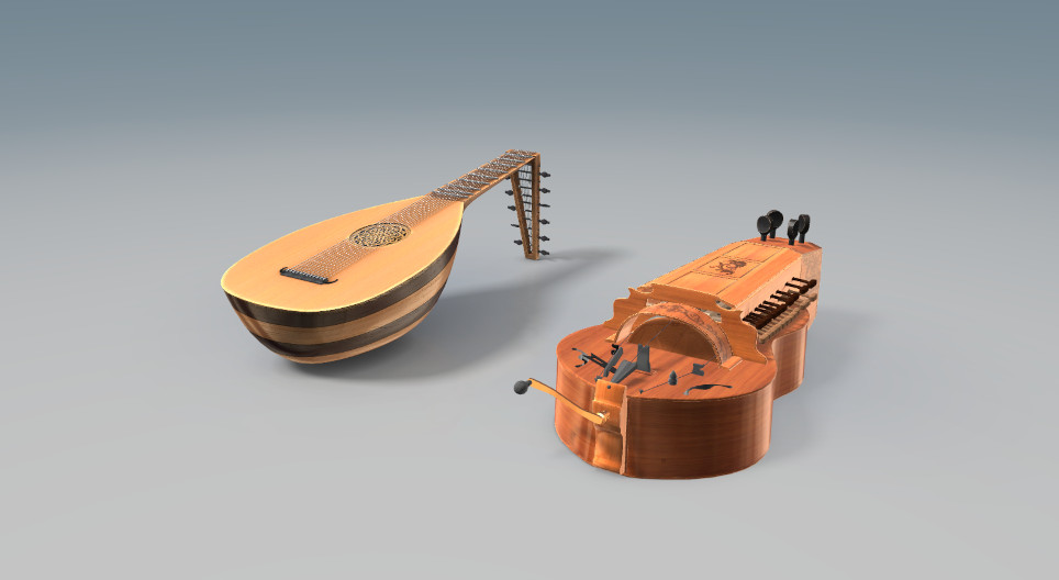 Лютня і колісна ліра