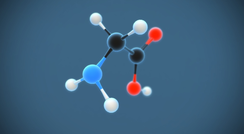 Гліцин (аміноетанова кислота) (C₂H₅NO₂)