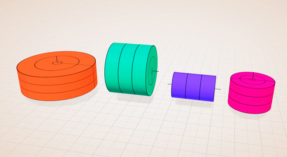 Варіанти обертання тіла (з прямокутника)